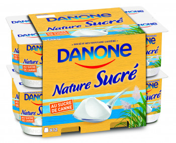 Yaourt Danone nature sucré